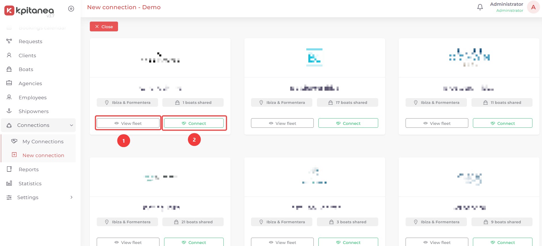 The Kpitanea new connection page