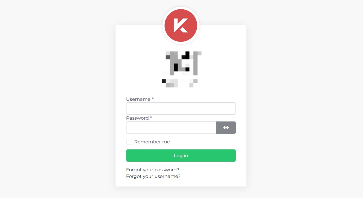 The Kpitanea login page